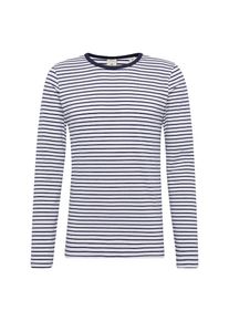 Scotch & Soda SCOTCH & SODA, Herren Langarmshirt 'Classic long sleeve jersey tee', Navy / Weiß