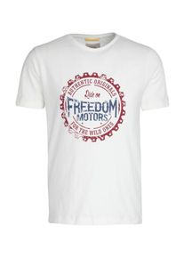 Camel Active, Herren T-Shirt, Blau / Burgunder / Offwhite