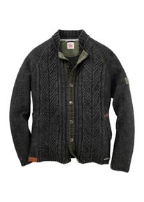 Spieth & Wensky SPIETH & WENSKY, Herren Trachtenstrickjacke mit traditionellem Strickmuster, Anthrazit