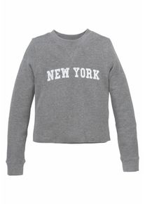 Arizona, M&auml;dchen Langarmshirt, Graumeliert / Wei&szlig;