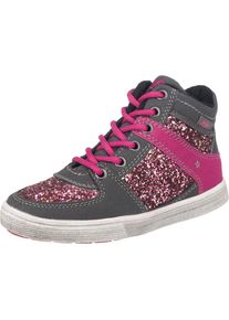 Lico, M&auml;dchen Sneakers High f&uuml;r M&auml;dchen, gef&uuml;ttert, Dunkelgrau / Neonpink