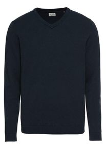 Jack & Jones JACK & JONES, Herren Pullover 'JJEBASIC KNIT V-NECK', Nachtblau