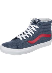 Vans, Herren Sk8-Hi Reissue Sneakers, Blue Denim / Rot