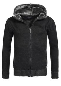 INDICODE JEANS, Herren Strickjacke 'Curitiba', Schwarz