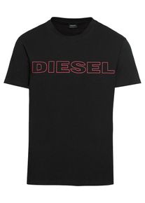 Diesel, Herren T-Shirt 'Jake', Cranberry / Schwarz