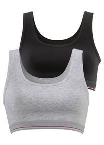 H.I.S. H.I.S, Damen Bustiers (2 Stück), Grau / Schwarz