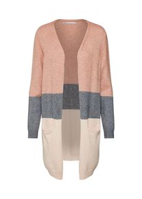 Only, Damen Cardigan, Beige / Graumeliert / Altrosa