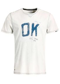 Khujo, Herren T-Shirt 'Rugby Ok', Blau / Weiß