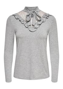 Only, Damen Pullover 'onlMOJO L/S MIX TOP JRS', Grau