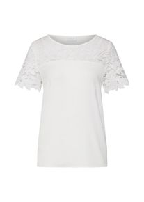 Vila, Damen - Shirts & Tops 'VIMELLI BLOCKED LACE TOP', Wei&szlig;