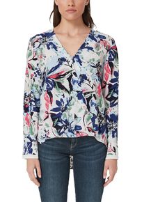 s.Oliver BLACK LABEL, Damen Bluse, Mischfarben / Wei&szlig;