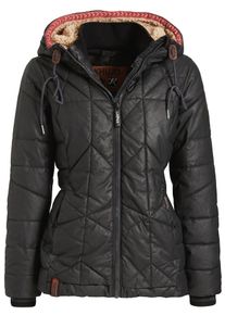 Khujo, Damen Jacke 'ELENORA', Creme / Dunkelgrau / Cranberry