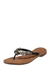 Mustang, Damen Zehentrennersandale, Schwarz