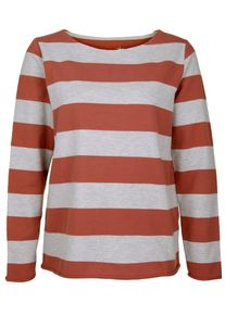 Juvia, Damen Sweatshirt, Grau / Pastellrot