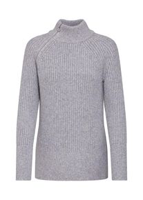 Banana Republic, Damen Pullover 'CHUNKY TURTLENECK WITH ZIP', Hellgrau