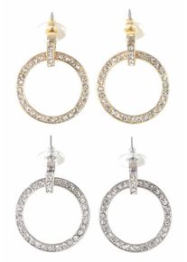 J. JAYZ, Damen Ohrstecker-Set, Gold / Silber
