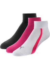 Puma, Damen Socken, Anthrazit / Neonpink / Wei&szlig;