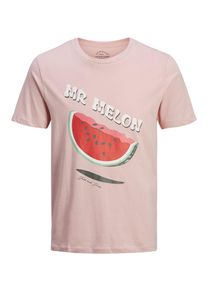 Jack & Jones JACK & JONES, Herren Print T-Shirt, Altrosa