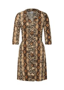 Noisy may, Damen Kleid 'SALLY SNAKE', Beige / Braun / Schwarz