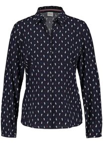 Taifun, Damen Bluse, Blau / Nachtblau / Rot / Weiß