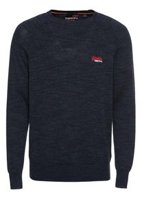 Superdry, Herren Pullover 'ORANGE LABEL COTTON CREW', Dunkelblau