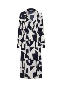 Véro Moda VERO MODA, Damen Kleid 'VMBOLDONIA W/L BK DRESS WVN', Dunkelblau / Weiß