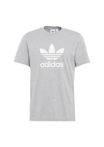 adidas originals, Herren T-Shirt 'TREFOIL', Graumeliert / Wei&szlig;