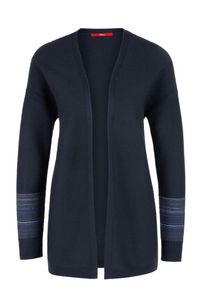 s.Oliver RED LABEL, Damen Cardigan, Blau / Nachtblau / Wei&szlig;