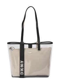 DKNY, Damen Tasche 'BEDFORD-LG TOTE-SMOOTH', Beige / Transparent