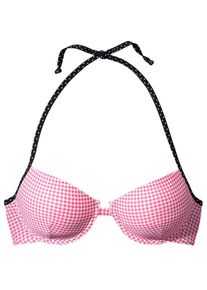 Buffalo, Damen Push-up-Top, Hellpink / Schwarz / Weiß