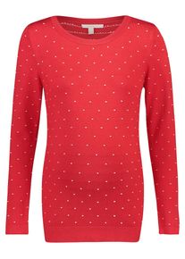 Esprit Maternity, Damen Pullover, Hellrot / Wei&szlig;