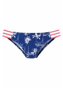Venice Beach, Damen Bikini-Hose 'Tulum', Blau / Perlweiß