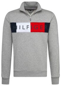 Tommy Hilfiger, Herren Sweatshirt, Kobaltblau / Graumeliert / Rot / Wei&szlig;