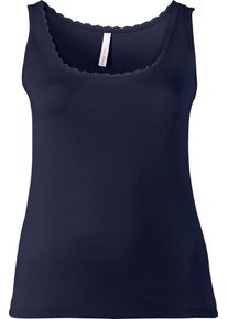 sheego Casual, Damen Tanktop, Marine
