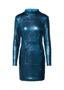 Missguided, Damen Kleid 'Long Sleeved Sequin Bodycon', Blau / Grün