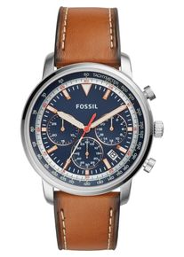 Fossil, Herren Chronograph 'GOODWIN FS5414', Nachtblau / Braun / Silber