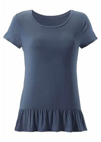 Lascana, Damen T-Shirt, Rauchblau