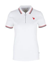 Q/S Designed By, Damen Poloshirt, Blau / Rot / Wei&szlig;