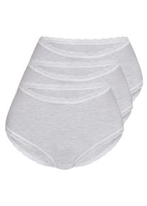 Sassa Mode Sassa, Damen Panty 'Fine Bamboo', Hellgrau / Wei&szlig;
