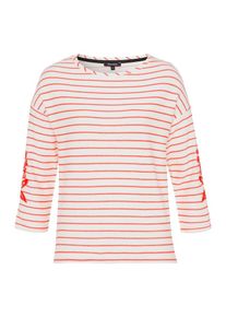 More & More MORE & MORE, Damen Sweatshirt, Rot / Wei&szlig;
