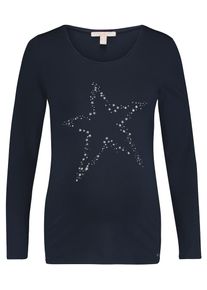 Esprit Maternity, Damen Langarmshirt, Nachtblau / Silber