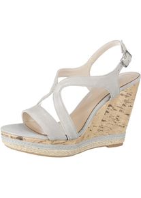 Pier One, Damen Sandaletten, Hellbeige / Hellgrau