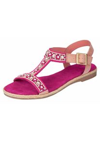 Heine, Damen Sandalette, Altrosa / Neonpink