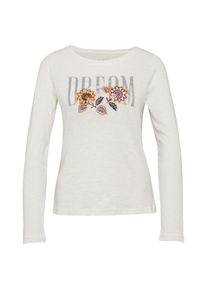 Tom Tailor, Damen T-Shirt mit Stickereien, Naturweiß