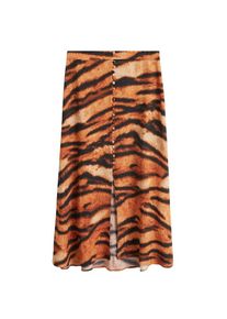 Mango, Damen Rock 'Huna', Orange / Schwarz