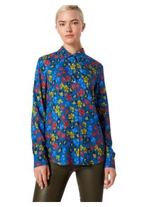 SET, Damen Bluse, Blau / Gelb / Rot