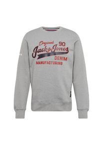 Jack & Jones JACK & JONES, Herren Sweatshirt 'LOGAN', Dunkelblau / Grau / Rot