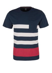 s.Oliver RED LABEL, Herren T-Shirt, Dunkelblau / Rot / Weiß