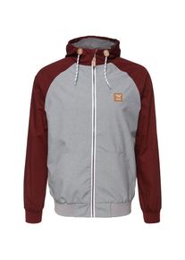 Iriedaily, Herren Collegejacke, Hellgrau / Weinrot