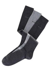 H.I.S. HIS JEANS, Herren Kniestr&uuml;mpfe (3 Paar), Grau / Hellgrau / Dunkelgrau